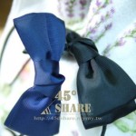 韓版潮流手工藝綢緞發箍 藏青/黑色兩色可選 雙層蝴蝶結頭飾髮箍-H51101-01RA2