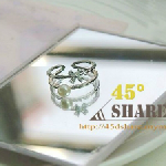 韓國正品鋯石小巧花兒珍珠雙圈可調戒指-O16091001J